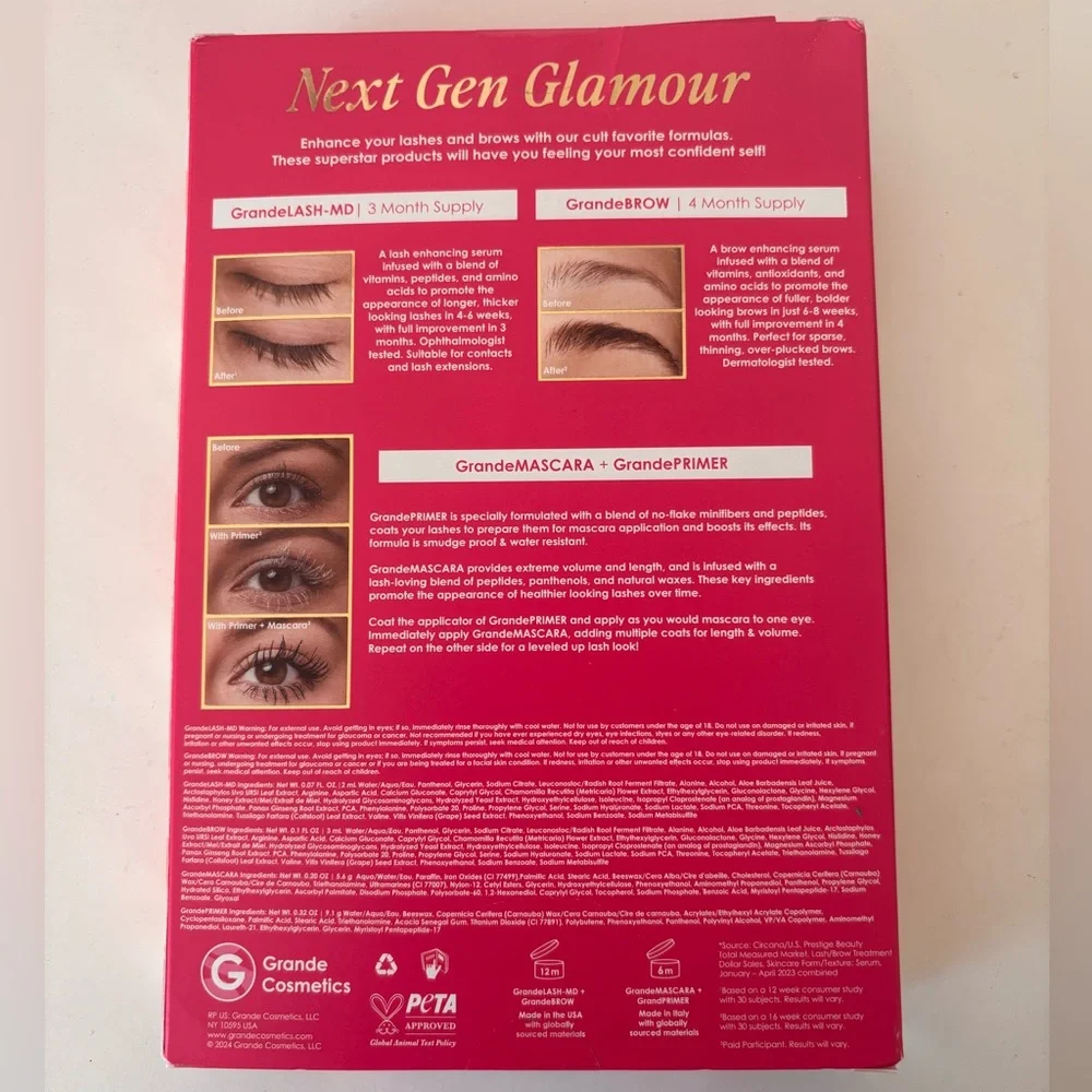Grande Cosmetics Mascara and Primer Set Full Size BRAND NEW
